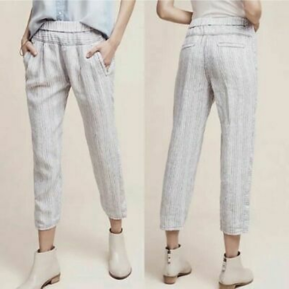 Anthropologie hei hei coastal linen joggers sz xs